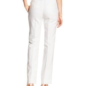 Banana Republic Factory | White Martin Linen-Blend Tailored Trouser Pants